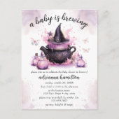 Ein Baby braut eine rosa Halloween-Kinderdusche Postkarte (Vorderseite)