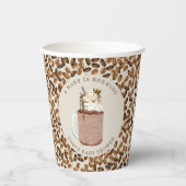 Ein Baby braut Eis-Kaffee & Beans Babydusche Pappbecher (Vorderseite)