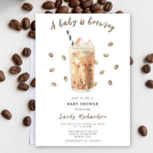 Ein Baby braut Eiskaffee-Baby-Party Einladung