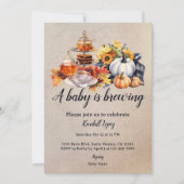 Ein Baby braut Fall Sonnenblume Einladung (Vorderseite)