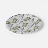 Ein Baby braut Flasche & Bierpapier Teller (Schrägansicht)