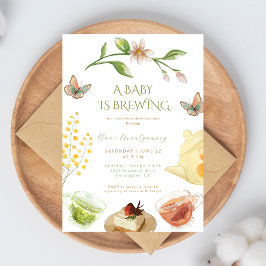 Ein Baby braut Florale Teeparty-Babyparty Einladung