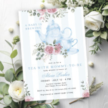 Ein Baby braut floralen blauen Tee Jungen-Baby-Par