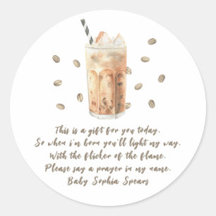 Ein Baby braut - Gebetskandaletikett Runder Aufkleber