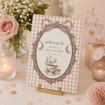 Ein Baby braut Gingham-Kaffee-Baby-Party
