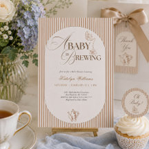Ein Baby braut Gingham-Kaffee-Baby-Shower