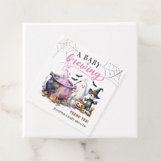 Ein Baby braut Girl Pink Halloween Babydusche Geschenkanhänger (Beispiel)