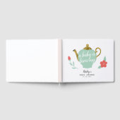 Ein Baby braut Gold Tea Party Babydusche Gästebuch (Voll)
