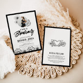 Ein Baby braut Goth Baby Shower Skull & Blume Einladung