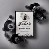 Ein Baby braut Goth Baby Shower Skull & Blume Einladung