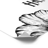 Ein Baby braut Goth Baby Shower Skull & Blume Poster (Ecke)