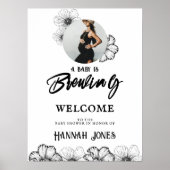 Ein Baby braut Goth Baby Shower Skull & Blume Poster (Vorne)