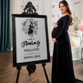 Ein Baby braut Goth Baby Shower Skull & Blume Poster