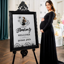 Ein Baby braut Goth Baby Shower Skull & Blume Poster