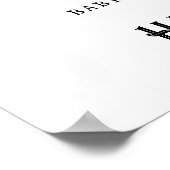 Ein Baby braut Goth Baby Shower Skull & Blume Poster (Ecke)