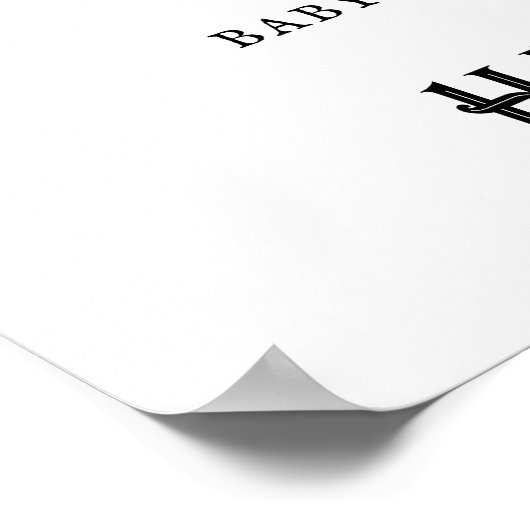 Ein Baby braut Goth Baby Shower Skull & Blume Poster (Ecke)