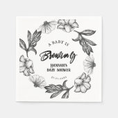 Ein Baby braut Gothic-Blume mit Babydusche Serviette (Vorderseite)