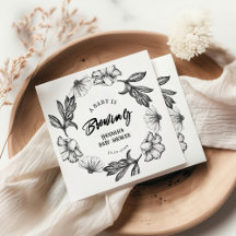 Ein Baby braut Gothic-Blume mit Babydusche