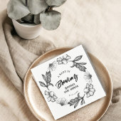 Ein Baby braut Gothic-Blume mit Babydusche Serviette