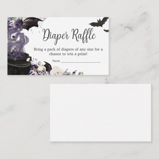 Ein Baby braut gotisches Halloween-Windeln Begleitkarte (Vorne/Hinten)