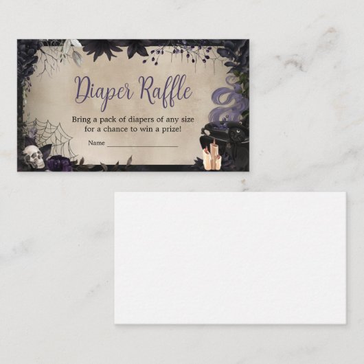 Ein Baby braut gotisches Halloween-Windeln Begleitkarte (Vorne/Hinten)