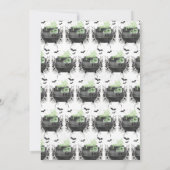 Ein Baby braut grüne Halloween-Kinderdusche Einladung (Rückseite)