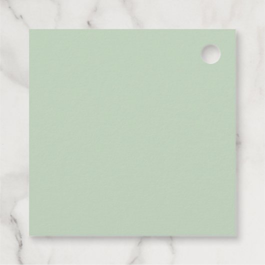 Ein Baby braut grünes Halloween-Baby-Dusche Geschenkanhänger (Rückseite)