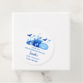 Ein Baby braut Halloween Baby Dusche blau Geschenkanhänger (Beispiel)