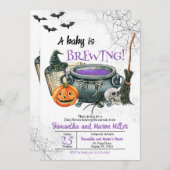 Ein Baby braut Halloween Baby Dusche Einladung (Vorne/Hinten)