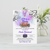 Ein Baby braut Halloween Baby Dusche Einladung (Stehend Vorderseite)