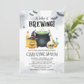Ein Baby braut Halloween Baby Dusche Einladung (Stehend Vorderseite)