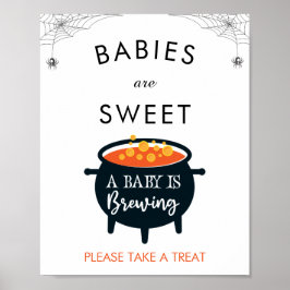 Ein Baby braut Halloween Baby Dusche Gefallen Post Poster