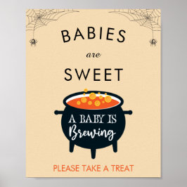 Ein Baby braut Halloween Baby Dusche Gefallen Post Poster