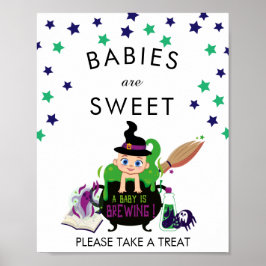 Ein Baby braut Halloween Baby Dusche Gefallen Poster