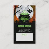 Ein Baby braut Halloween-Baby-Dusche-Windel Begleitkarte (Vorderseite)