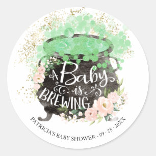 Ein Baby braut Halloween-Baby-Party Runder Aufkleber