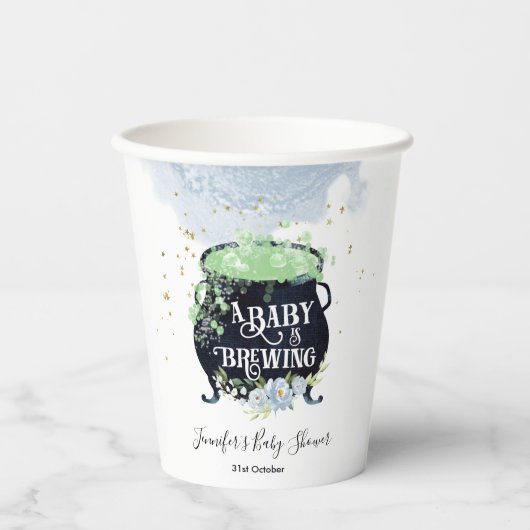 ein Baby braut Halloween Baby Shower Blue Pappbecher (Vorderseite)