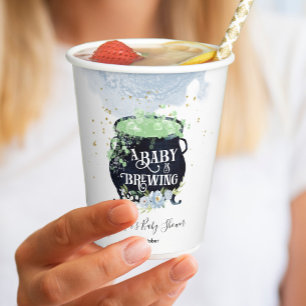 ein Baby braut Halloween Baby Shower Blue Pappbecher