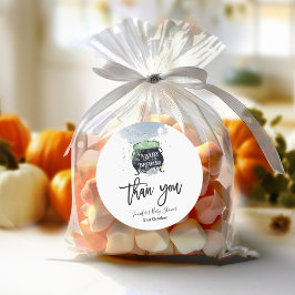 ein Baby braut Halloween Baby Shower Blue Runder Aufkleber