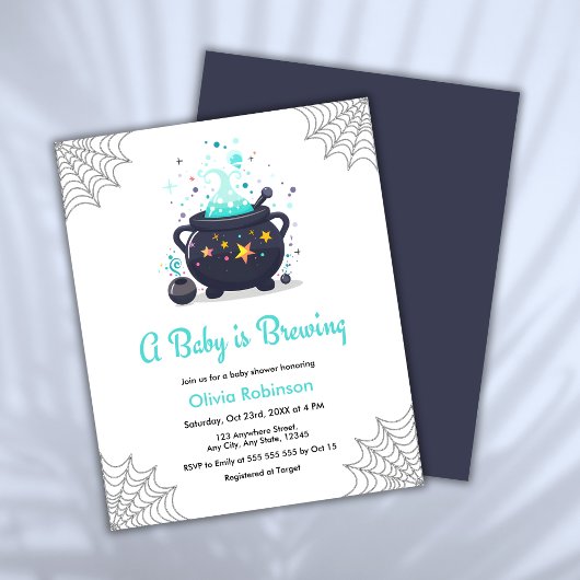 Ein Baby braut Halloween Baby Shower Invite