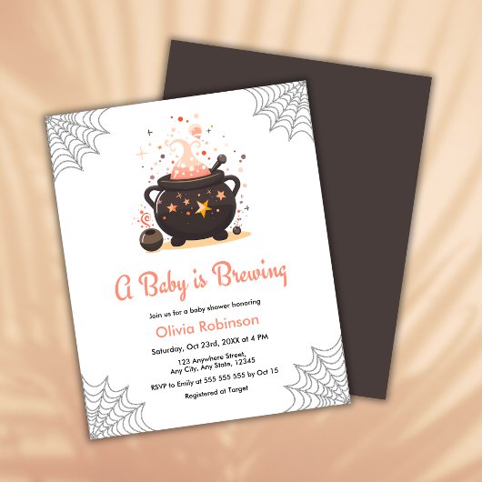 Ein Baby braut Halloween Baby Shower Invite