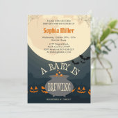 Ein Baby braut Halloween Baby Shower Party Einladung (Stehend Vorderseite)