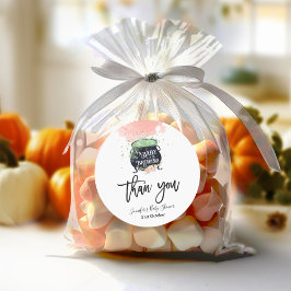 ein Baby braut Halloween Baby Shower Pink Class Runder Aufkleber