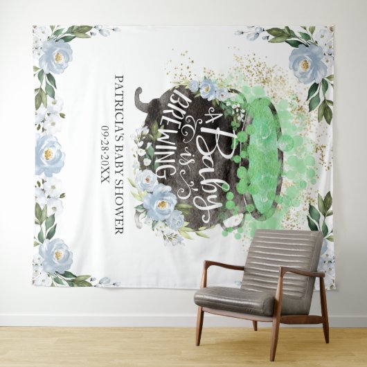 Ein Baby braut Halloween-Babydusche im Hintergrund Wandteppich (Beispiel (Horizontal))