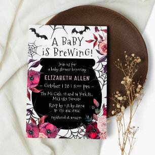 Ein Baby braut Halloween-Blume Kinderdusche Einladung