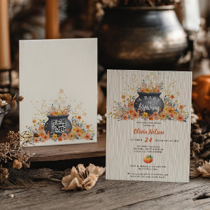 Ein Baby braut Halloween-Blumenspülung Einladung