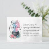 Ein Baby braut Halloween-Bücher für das Baby Begleitkarte (Stehend Vorderseite)