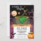 Ein Baby braut Halloween-Herbstdusche Einladung (Vorderseite)