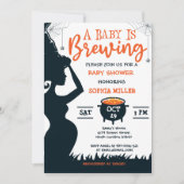 Ein Baby braut Halloween-Hexendusche Einladung (Vorderseite)