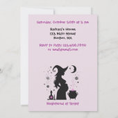 Ein Baby braut Halloween-Hexendusche Einladung (Rückseite)